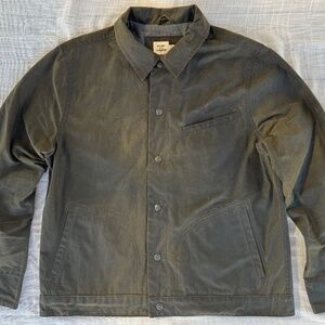 Flint & Tinder James Waxed Snap Jacket – Olive – Men’s XL – Huckberry